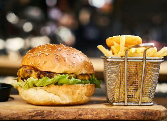burger product photography